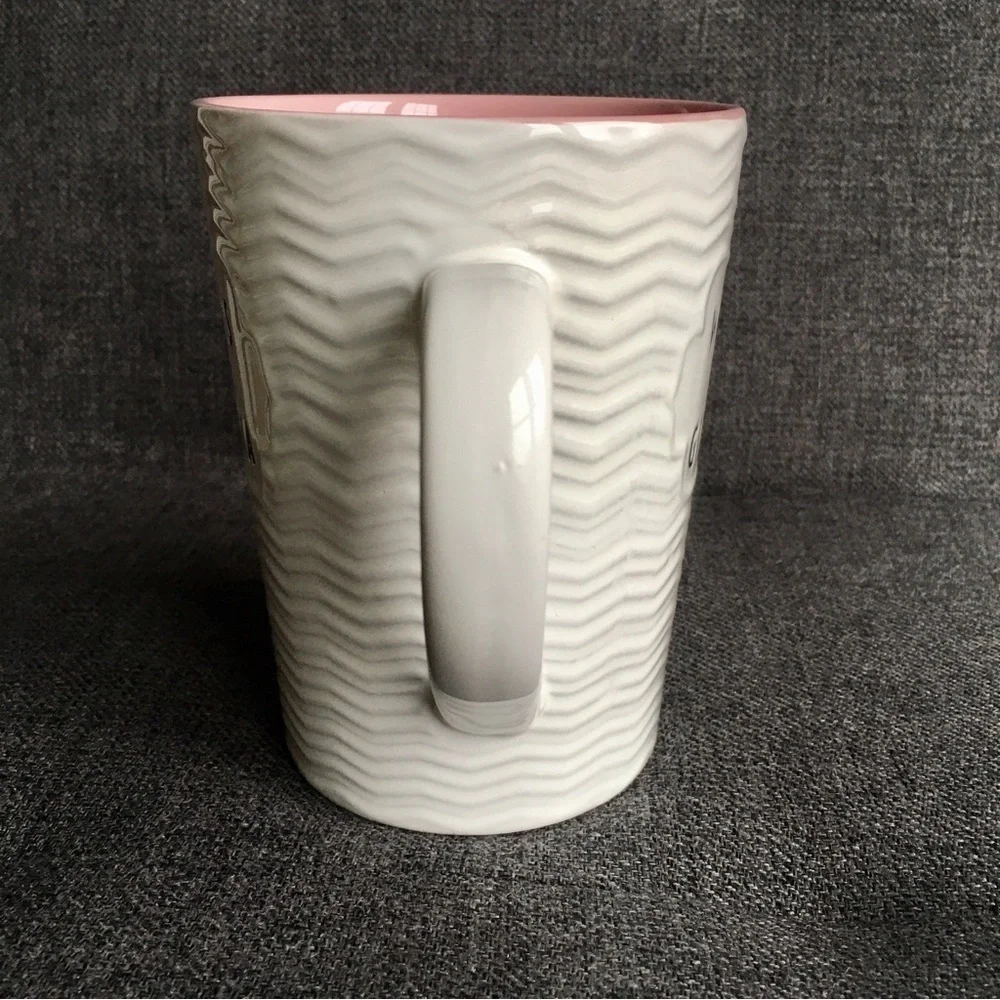 “World’s Best Grandma” Coffee Mug, White, Pink, Black, 16 oz